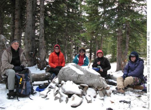 Wintery lunch stop