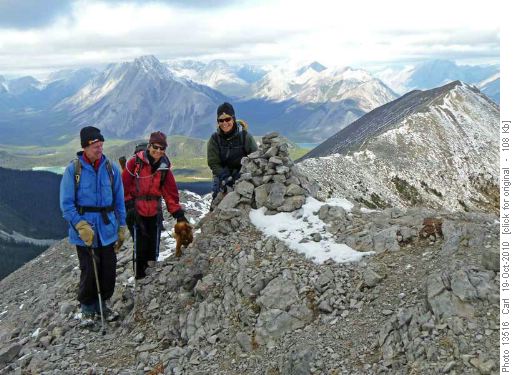 David, Deborah, Alda and Honey at the summit of Tent Ridge