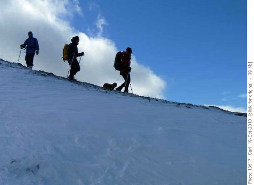 Descending off Tent Ridge