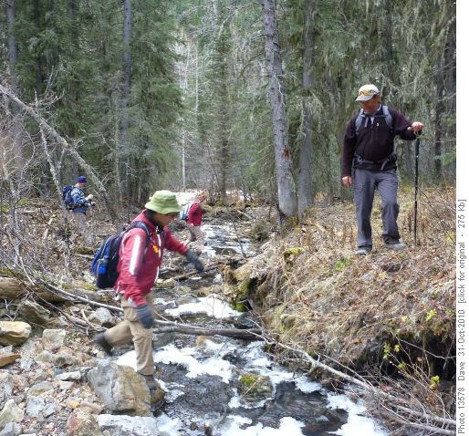 One of several stream crossings