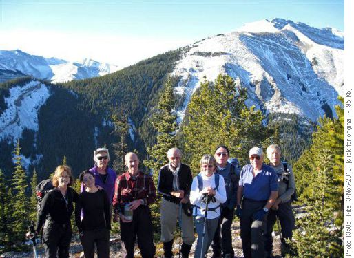 group on south end of Canyon Ck ridge, Mt Bryant behind group on south end of Canyon Ck ridge, Mt Bryant behind