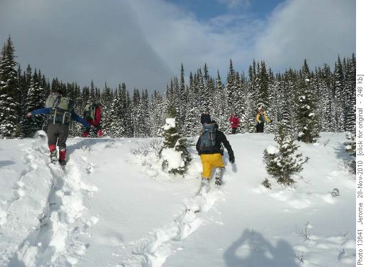 Rejoining the trail after a trip thru the gully