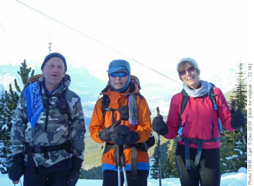 Carl, Sim and Jeannine at Skogan Pass