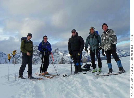 Jonathan, Clifton, Stuart, Ron and Carl at Healy Pass