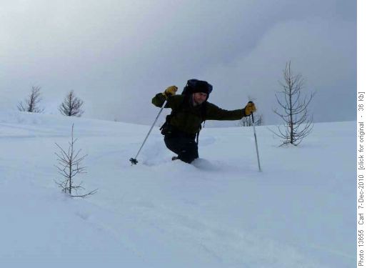 Jonathan on tele skis