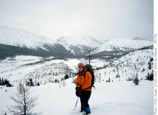 Overlooking Redoubt meadows and towards Baker creek.