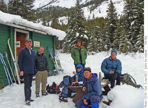 Carl, Clifton, Bernie, Christine, Manfred and Philip at Bryant Shelter