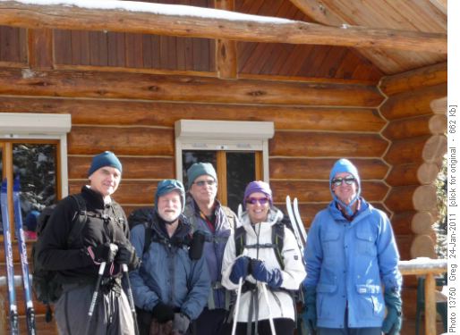 {199 Terry Manning}, {454 Greg Deabler}, {154 Philip Creery}, {152 Ros Cadieux}, {212 Dav Mulligan} at Elk Lake Cabin