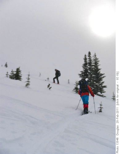 Lars leading climb for the start of another run