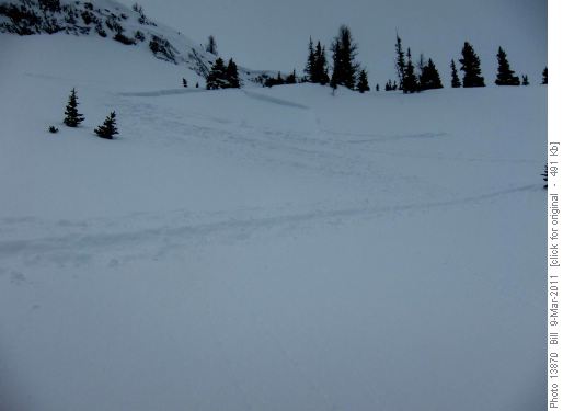 Shluff on wind loaded slopes