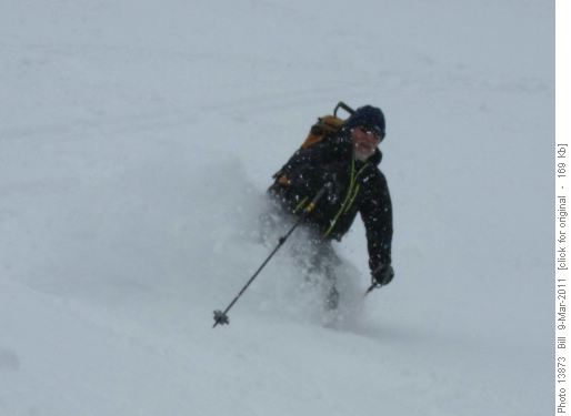 Arnold enjoying the powder