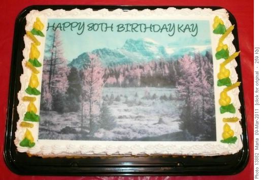 Kay Kittle's 80th birthday cake. March 9, 2011