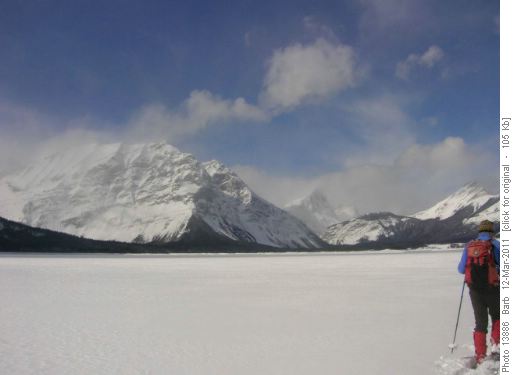 Upper Kananaskis Lake, Lyautey and Putnik beyond.