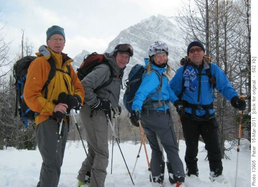 Philip, Bob, Eva and Carl on Panorama Ridge