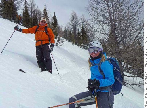 Peter and new member Eva on Panorama Ridge slope