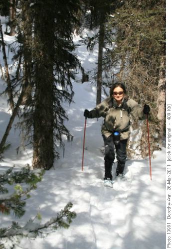 Cynthia follows the creek up to Marushka Lake