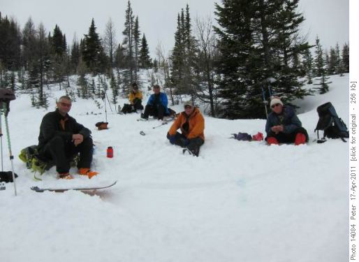 Snacktime for David, Damion, Carl, Peter and Manfred