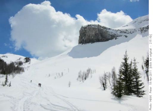 Looking back towards Birdwood Pass