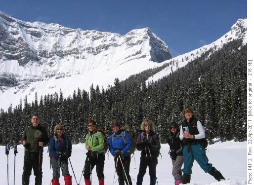 Gerard, Barb, Kathy, Aldis, Carolyn, Janice and Jean at Rawson Lake