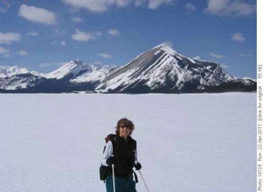 Jean on Upper Kananaskis Lake