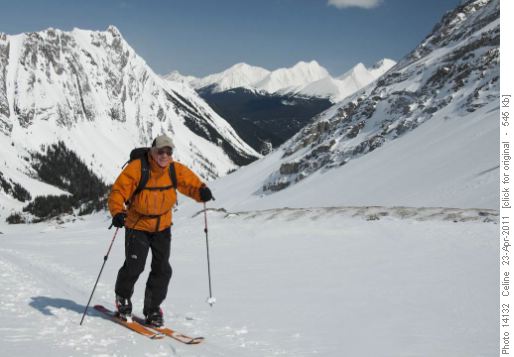 Peter working hard to get to the col