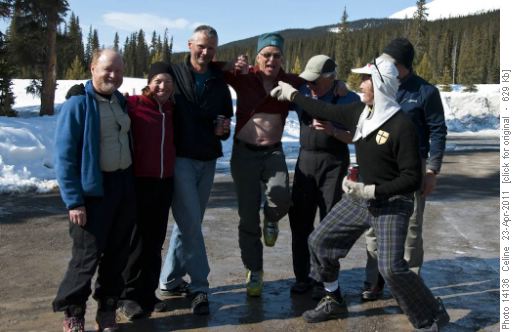 Sping Skiing celebration....Thanks Gerarld for the Beer!