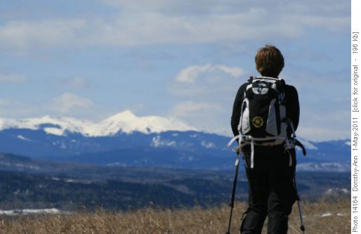 Barb and a view of Moose Mtn