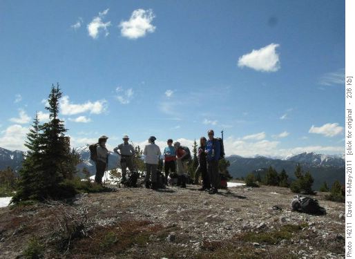 Break at north end of ridge