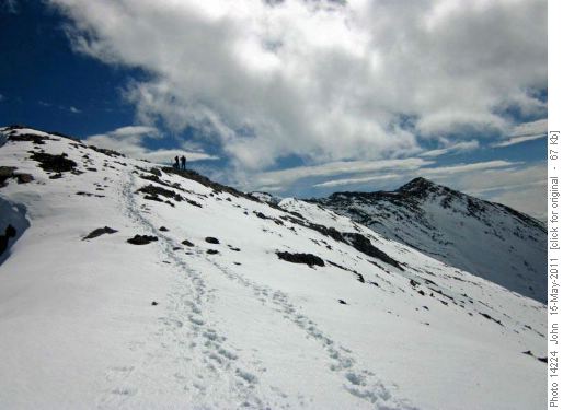 {428 Alda Sig} and {906 Carl Vo} summit ridge of Grotto