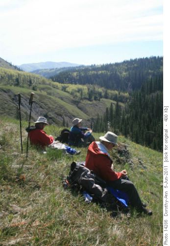 Relaxing lunch above the river