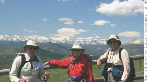 Pausing at the corral for group picture