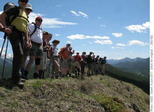 Hikers on the ridge