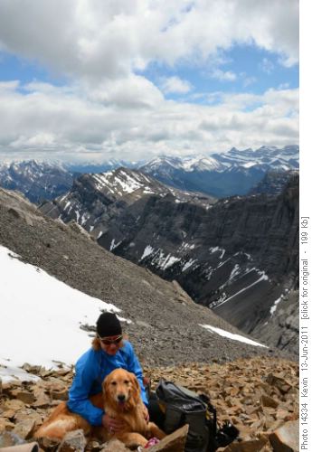 Mt Fable. Celine and Tashi base of ridge