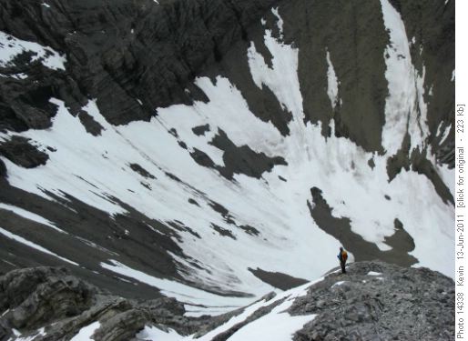 Mt Fable descending the ridge