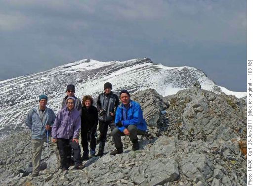 Philip, Shirley, Damian, Jeannette, France and Carl on Belmore-Brown