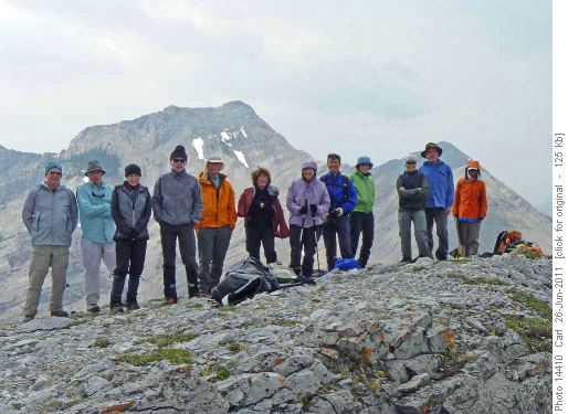Both groups at midpoint (Half-Past Midnight behind John, Baldy at right)