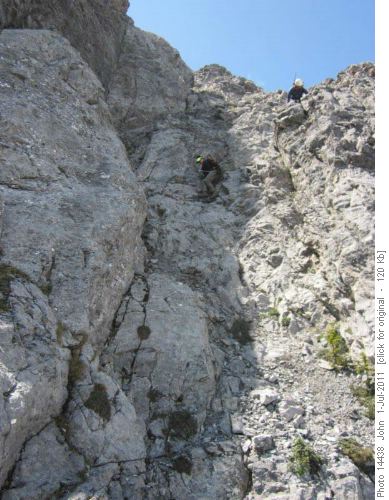 {1409 Mich Mcn} and {1456 Clif Pot} in intricate terrain descending to Yam-Goat col.