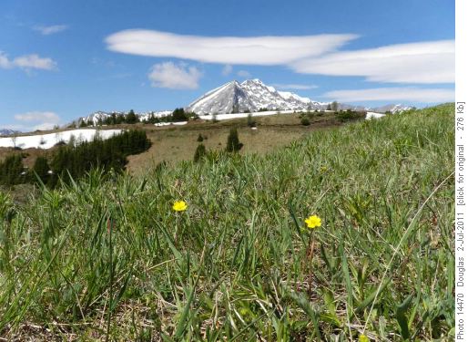 Mist Mountain emerging below South Summit