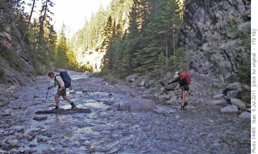 Crossed Cougar Creek 13 times