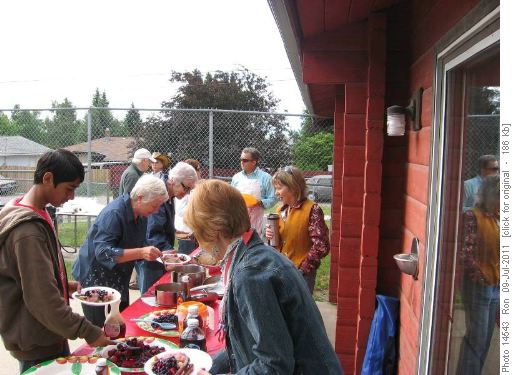 Pancake Breakfast serving line