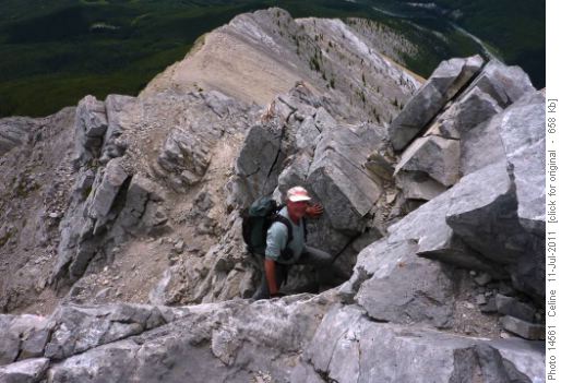 {147 Stan Bobrow} on the way up to the ridge