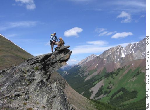{1316 Celine Soulard} & Tashi on the Lipsett diving rock