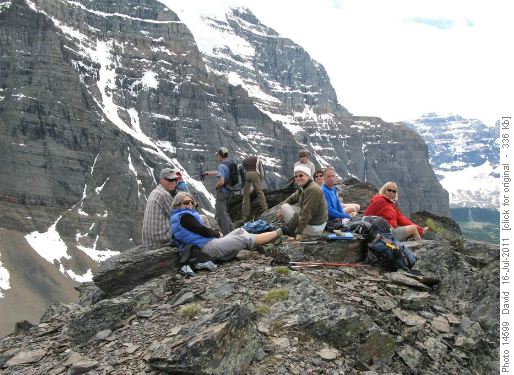 Our lunch group on top (plus a couple of other guys)