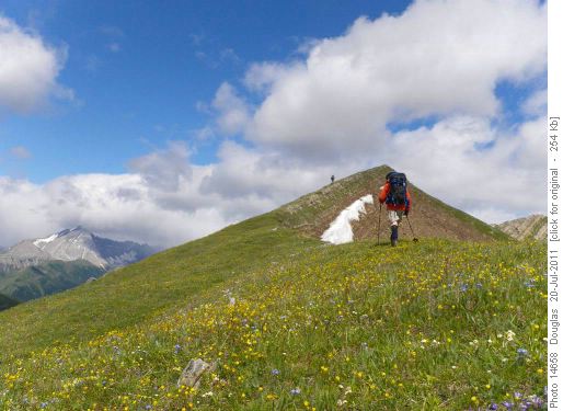Heading up the main ridge
