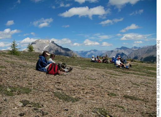 Lunch stop on the ridge