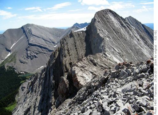 The connecting ridge to peak #2