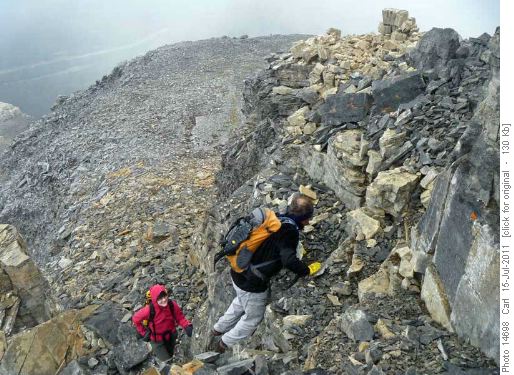 A tricky bit on the way up Narao Peak