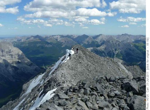 Final summit ridge to Mt Galatea
