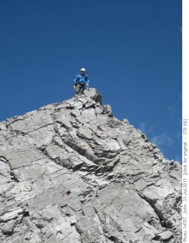 {906 Carl Von} on summit ridge of Mount Galatea.