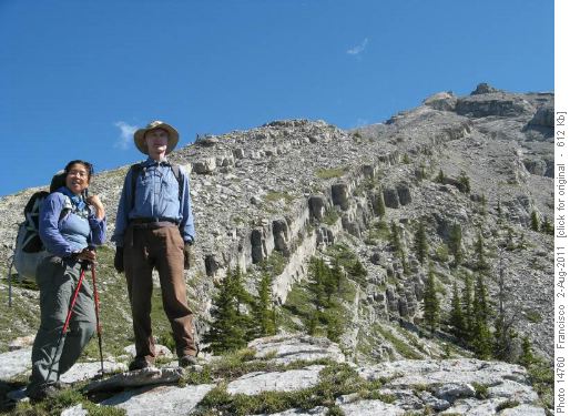 Peter and Sharon at the start of the ridge
